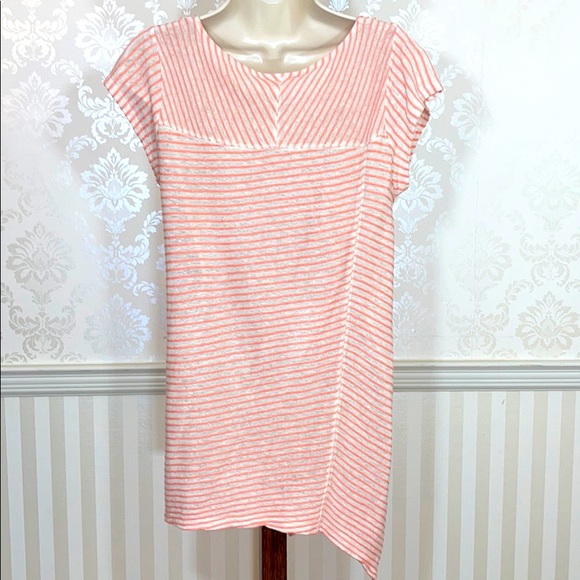 Anthropologie Meadow Rue Striped Asymmetrical Tee - Picture 7 of 7